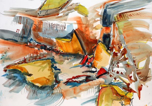original watercolour at the ness of brodgar by jeanne bouza rose
