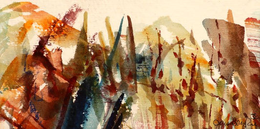 original watercolour painting at the ness of brodgar by jeanne bouza rose