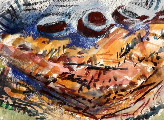 original watercolour painting at the ness of brodgar by jeanne bouza rose