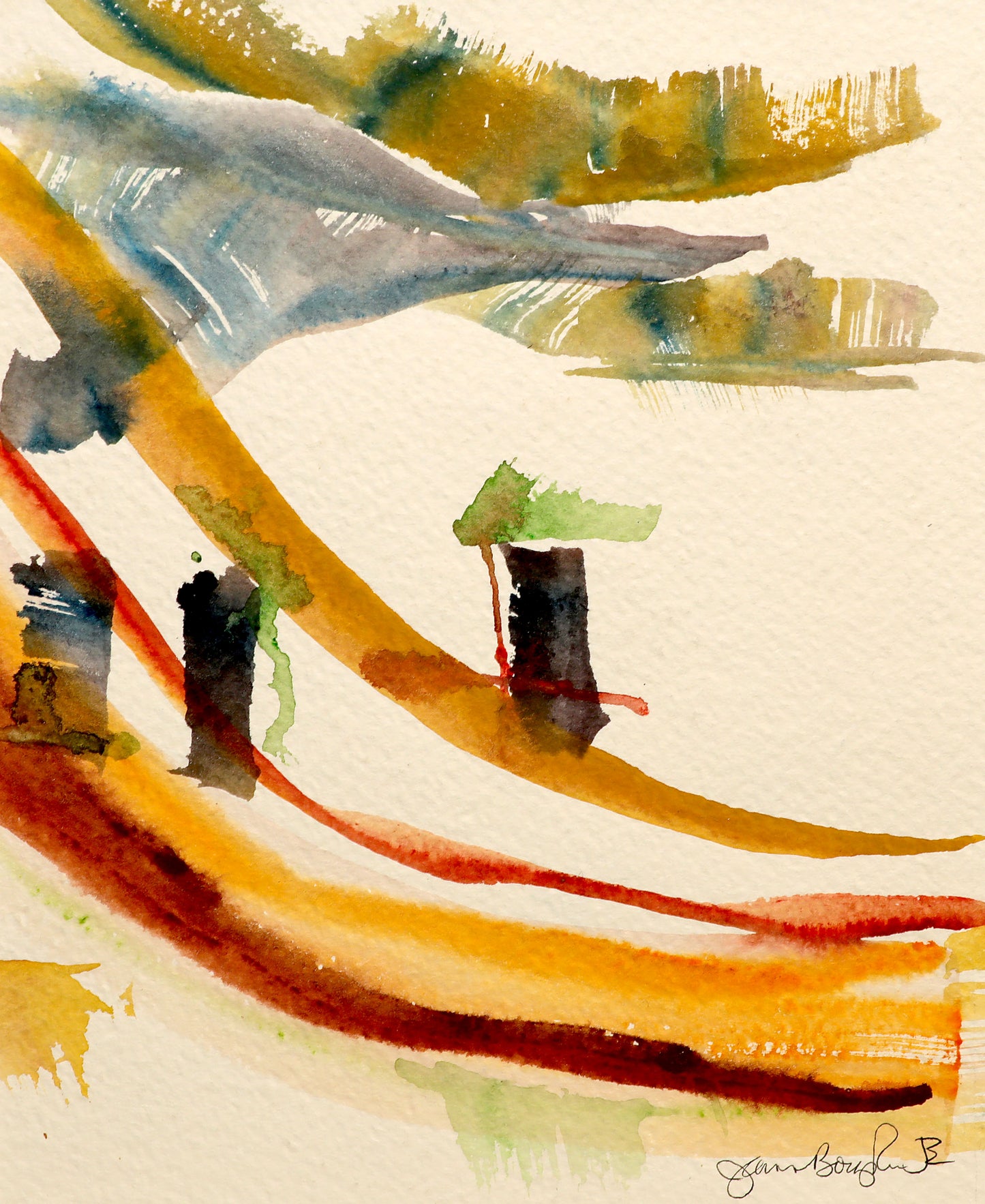 original watercolour painting at the ness of brodgar by artist jeanne bouza rose