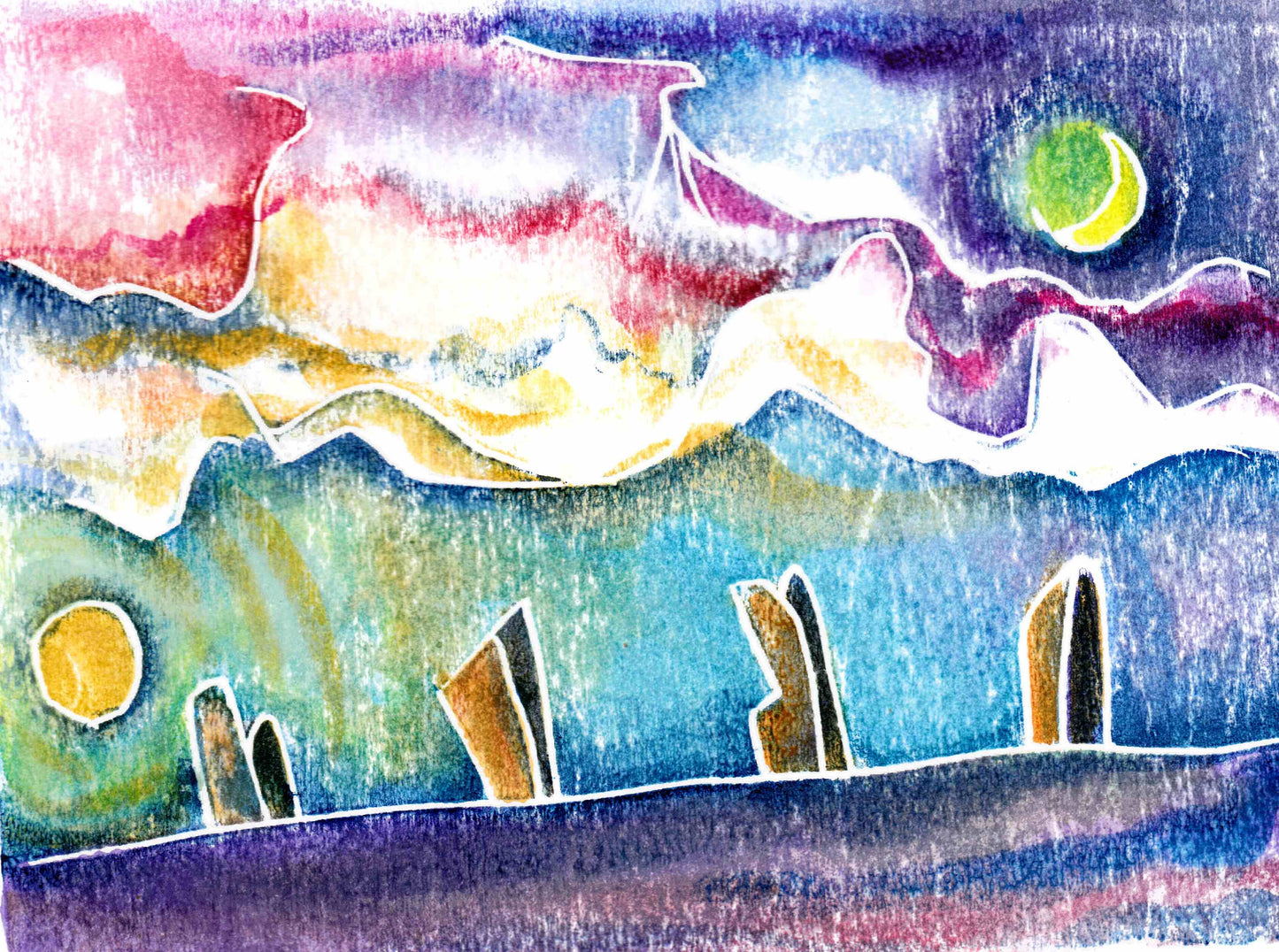 Sunset and Moonrise at Brodgar