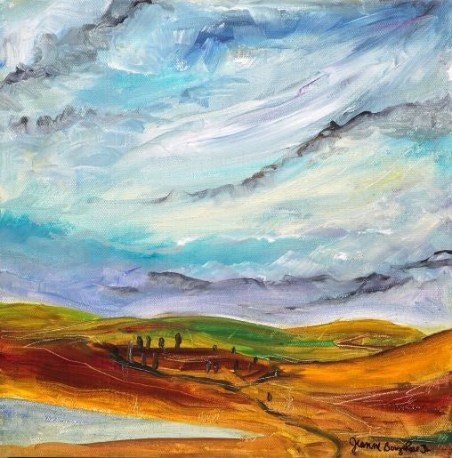 original painting from the ness of brodgar by jeanne bouza rose titled the ring beyond at the Ness 2022