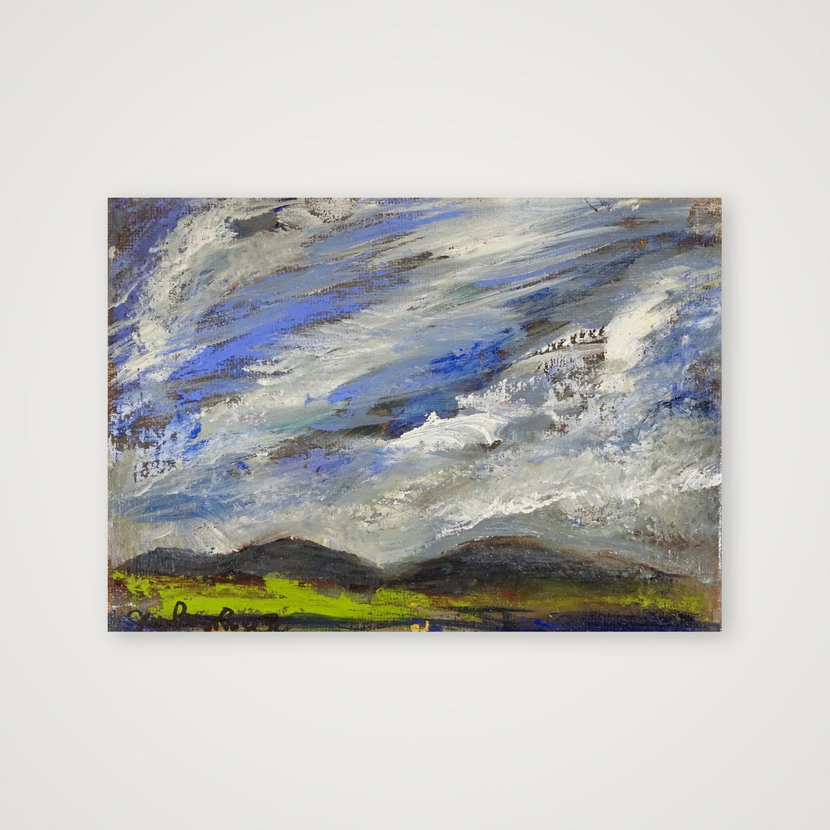HOY IS BEYOND THE NESS 5x7 oil on canvas board at the NESS  — A4 (30×21cm, 12×8") Print only