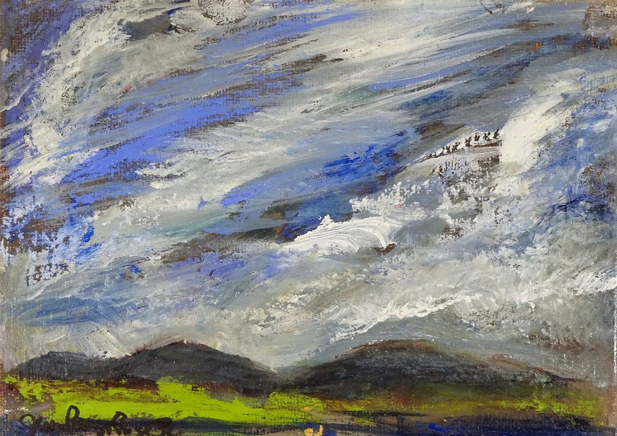 HOY IS BEYOND THE NESS 5x7 oil on canvas board at the NESS 
