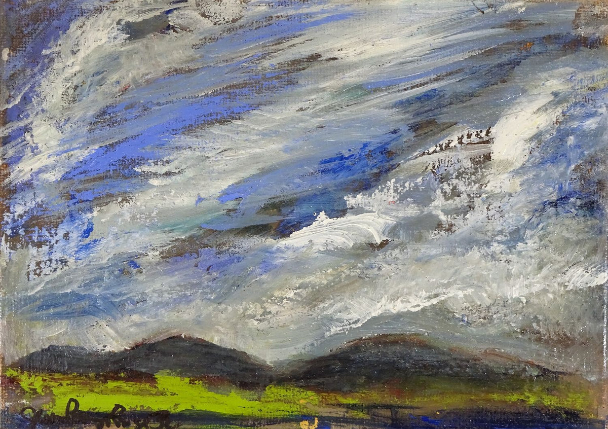HOY IS BEYOND THE NESS 5x7 oil on canvas board at the NESS 