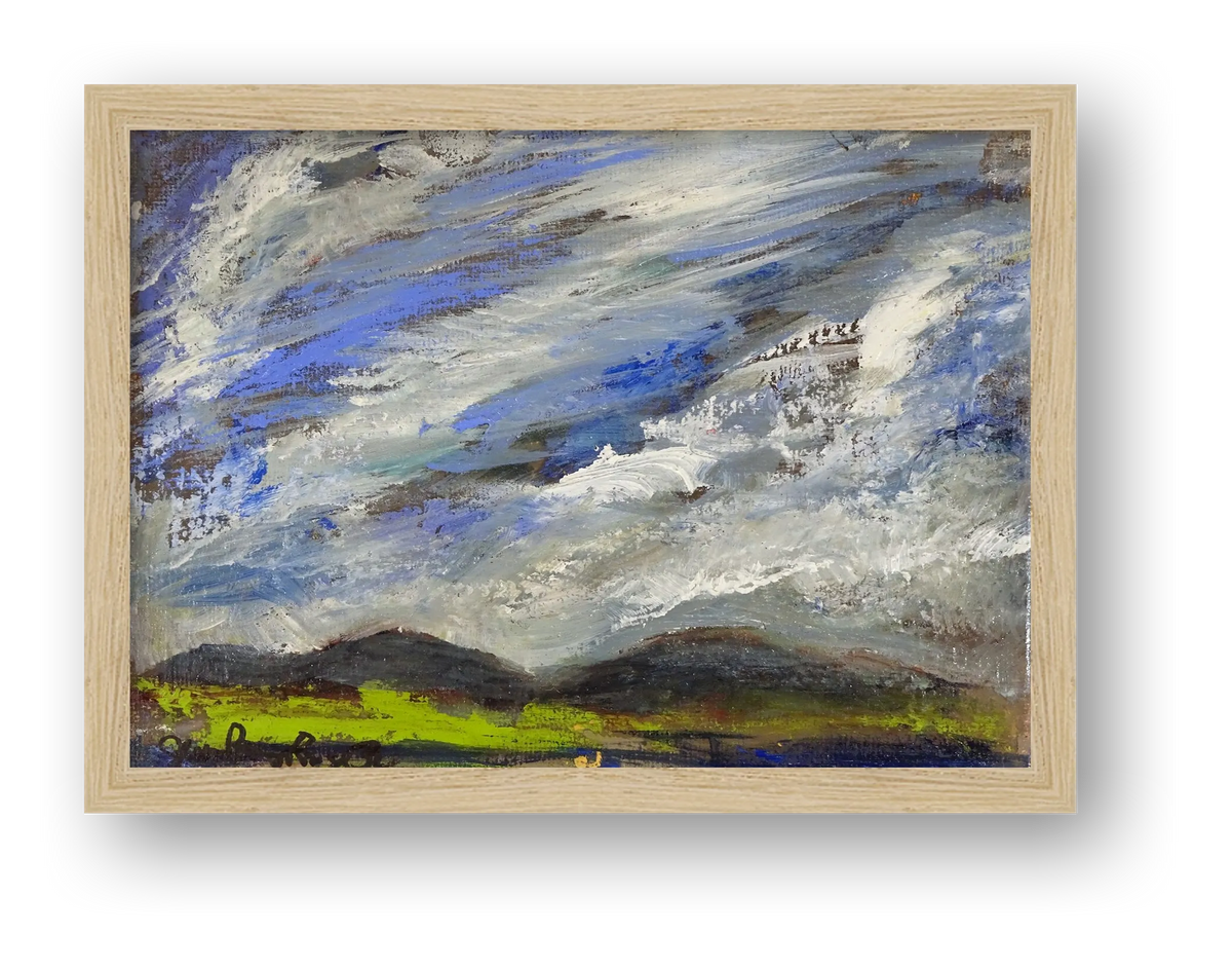 HOY IS BEYOND THE NESS 5x7 oil on canvas board at the NESS  — framed