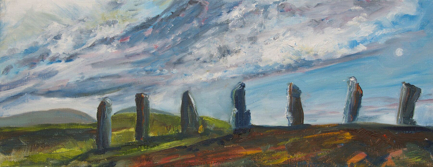 print of the Ring of Brodgar, Orkney, Scotland, aritist, Jeanne Bouza Rose