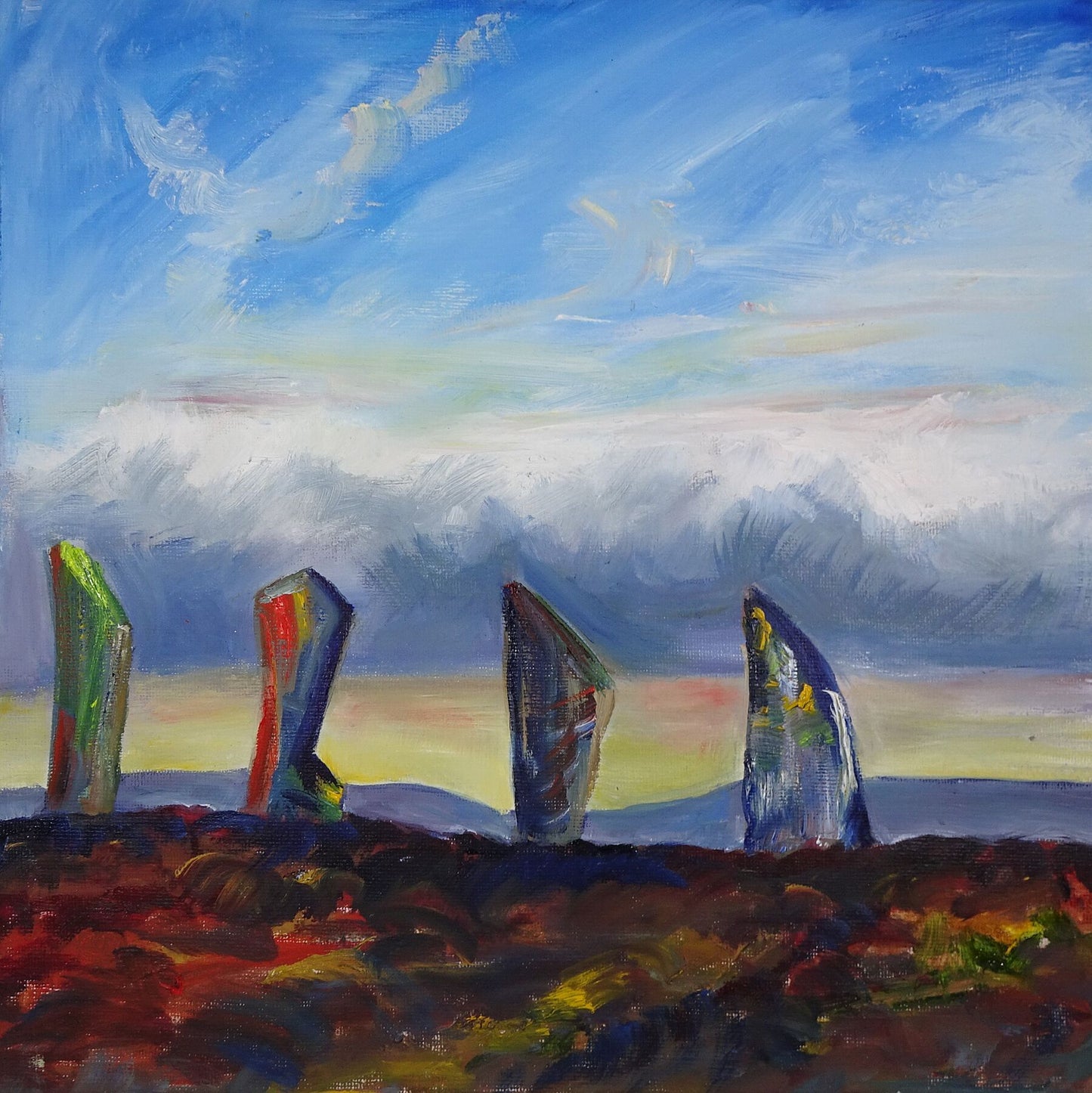 print of ring of brodgar orkney scotland by jeanne bouza rose