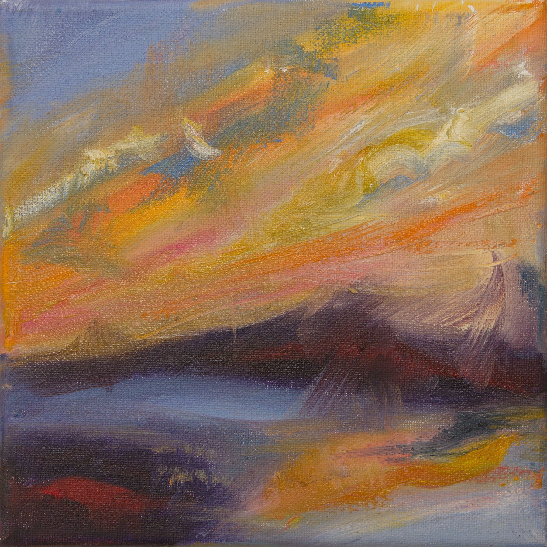 Print of Orkney sunset, Scotland by Jeanne Bouza Rose