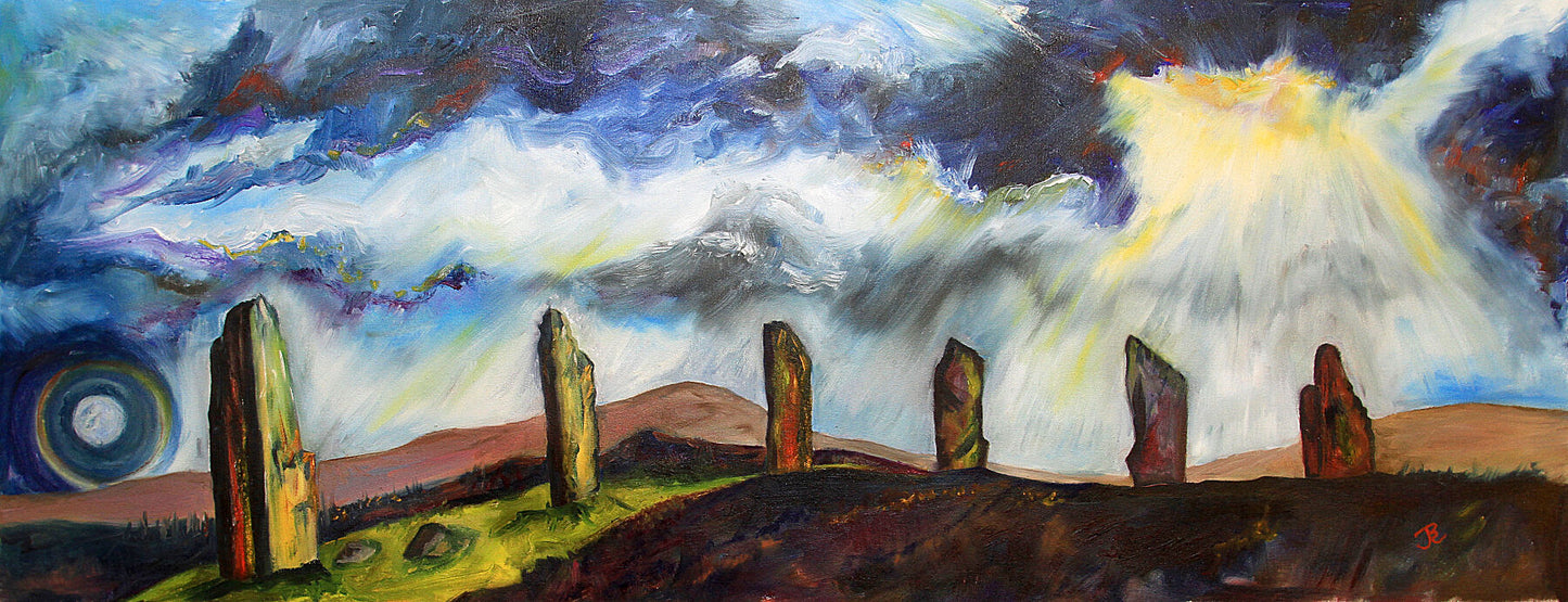 print of the Ring of Brodgar, Orkney, Scotland, by Jeanne Bouza Rose